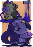  anthro aquatic balls balls_expansion belly belly_grab big_balls big_belly big_penis chest_tattoo cock_vore common_hippopotamus duo engis_(trencalos) erection expansion fish genital_expansion genital_growth genitals glans goo_creature goo_transformation growth hi_res hippopotamid huge_balls long_tail male male/male male_penetrated male_penetrating male_penetrating_male mammal merging muscle_growth musclegut muscular muscular_legs overweight overweight_male pecs penetration penile penis penis_expansion penis_growth sex shark standing tail tattoo transformation transformation_sequence trencalos urethral urethral_penetration vore 