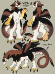  4_toes 5_fingers 6_nipples absurd_res anthro arm_tuft belly_nipples birdpaw_(artist) black_body black_claws black_ears black_feathers black_fur black_highlights black_tail black_tail_tip black_talons black_wings blep brown_body brown_ears brown_eyes brown_feathers brown_fur brown_hair brown_tail brown_wings calf_tuft claws closed_smile countershading crotch_tuft dipstick_horn dipstick_tail dragon elbow_tuft feathered_dragon feathered_scalie feathers feet feral fingers full-length_portrait fur furred_dragon furred_scalie fursona_(birdpaw) gender_symbol grey_background hair hi_res highlights_(coloring) horn leg_tuft male male_anthro male_feral male_symbol markings model_sheet mouth_closed multi_nipple multicolored_body multicolored_feathers multicolored_fur multicolored_hair multicolored_horn multicolored_tail multicolored_wings multiple_images mythological_creature mythological_scalie mythology nipples nude_anthro nude_male pawpads pink_nipples pink_pawpads portrait scalie scutes simple_background smile solo symbol tail tail_markings toes tongue tongue_out tuft two_tone_hair two_tone_horn white_body white_countershading white_feathers white_fur white_tail wings yellow_markings yellow_scutes 