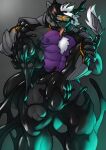  abs animate_inanimate anthro assimilation bound bulge bulge_grab chest_tuft clothing deltacatalyzer detailed_bulge dragon dripping drone drone_suit dronification duo encasement goo_creature hair hi_res living_clothing living_latex lowan_shadowseeker male male/male merging muscular muscular_arms muscular_legs muscular_male mythological_creature mythological_scalie mythology open_mouth pecs purple_body scalie skinsuit standing suit_transformation tail tail_tuft tight_clothing tongue tongue_out transformation trencalos tuft visor 