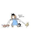  6+girls absurdres akiyama_mio animal_ears animalization apron black_hair blonde_hair blue_apron blue_eyes blush brown_hair cat_ears cat_girl cat_tail commentary_request eighth_note grey_pants grey_shirt heart highres hirasawa_ui hirasawa_yui k-on! kotobuki_tsumugi long_hair multiple_girls musical_note nakano_azusa pants shirt short_hair siblings simple_background sisters suzuo_(zuo) tail tainaka_ritsu white_background 