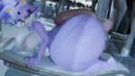  16:9 3d_(artwork) anthro beach_chair big_butt big_penis blaze_the_cat breasts butt digit_ring digital_media_(artwork) domestic_cat eyelashes felid feline felis female finger_ring forehead_gem gem genitals hi_res huge_butt huge_penis hyper hyper_butt hyper_genitalia hyper_penis jewelry kirby_animatez long_eyelashes looking_back mammal open_mouth penis poolside sega small_breasts solo sonic_the_hedgehog_(series) swimming_pool thick_thighs widescreen 