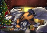  2020 absurd_res anal anal_penetration arcanine barn black_penis christmas christmas_clothing christmas_headwear christmas_tree clothing dated duo erection eyes_closed facial_piercing fangs felid feral feral_on_feral feral_penetrated feral_penetrating feral_penetrating_feral fur generation_1_pokemon genitals grey_body grey_fur grin hat headgear headwear hi_res holidays hufnaar looking_up male male/male male_penetrated male_penetrating male_penetrating_male mammal mane markings night nintendo nose_piercing nose_ring open_mouth open_smile orange_body orange_fur outside pantherine penetration penile penile_penetration penis penis_in_ass piercing plant pokemon pokemon_(species) red_clothing red_hat red_headwear red_penis ring_piercing santa_hat septum_piercing septum_ring sex size_difference smile snow snow_leopard snowing spots spotted_markings spotted_tail striped_legs tail tail_markings tapering_penis teeth tree white_body white_fur white_mane white_tail 