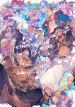  6+boys 6+girls a.k.i._(street_fighter) absurdres akuma_(street_fighter) alex_winger anniversary beard blanka cammy_white chun-li claw_(weapon) cloak coat commentary_request crimson_viper dark-skinned_female dark-skinned_male dark_skin dee_jay dhalsim e._honda ed_(street_fighter) elena_(street_fighter) everyone evil_smile facial_hair fatal_fury food guile han_juri highres ingrid_(capcom) jamie_siu jp_(street_fighter) ken_masters kimberly_jackson li-fen lily_hawk luke_sullivan manon_legrand marisa_(street_fighter) multiple_boys multiple_girls muscular muscular_female muscular_male onigiri rashid_(street_fighter) ryu_(street_fighter) sagat shiranui_mai smile street_fighter street_fighter_6 sunglasses tapioka_chaso weapon zangief 