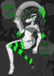  absurd_res anthro black_hair breasts claws clothed clothed_anthro clothed_female clothing controller crop_top dinosaur dirty_talk dromaeosaurid elbow_feathers feathered_tail feathers feet female finger_claws fingers footwear full-length_portrait game_controller gothgator0 green_body green_eyes green_feathers grey_clothing grey_crop_top grey_shirt grey_topwear hair hi_res humanoid_feet humanoid_hands inviting inviting_viewer katernia_(gothgator0) legwear long_hair long_tail looking_at_viewer lying markings medium_breasts monster_energy monster_energy_can navel navel_piercing non-mammal_breasts non-mammal_navel on_side panties pattern_clothing pattern_footwear pattern_legwear pattern_socks piercing pinup plantigrade plushie portrait pose prehistoric_species reptile restricted_palette saurischian scalie seductive shirt skimpy smile socks solo striped_clothing striped_footwear striped_markings striped_socks stripes tail theropod thigh_highs thigh_socks toes topwear underwear vape velociraptor 