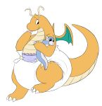  2026 3_fingers 3_toes absurd_res ambiguous_gender antennae_(anatomy) anthro back_wings blue_wings claws clean_diaper clothed clothing diaper diaper_only dragonite dratini earless fang29 feet finger_claws fingers full-length_portrait generation_1_pokemon head_horn hi_res holding_object holding_plushie horn looking_down multicolored_body nintendo on_one_leg orange_body orange_horn orange_tail orange_wings plushie pokemon pokemon_(species) pokemon_plushie portrait smile solo standing tail three-quarter_view toe_claws toes topless two_tone_body two_tone_tail two_tone_wings wearing_diaper white_claws white_diaper white_finger_claws white_toe_claws wings yellow_antennae yellow_body yellow_tail 
