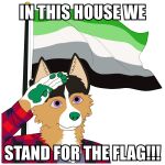  1:1 alpha_channel anthro aromantic_pride_colors black_body black_fur border_collie canid canine canis collie digital_media_(artwork) domestic_dog english_text flag flag_(object) flannel fur german_shepherd gesture gloves_(marking) green_pawpads herding_dog impact_(font) lgbt_pride mammal markings martin_schaefer martin_shep outline pastoral_dog pawpads pride_colors salute sheepdog solo tan_body tan_fur text white_outline 