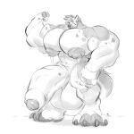  anthro balls big_balls big_muscles big_nipples big_pecs big_penis bodily_fluids canid canine canis claws domestic_dog flexing_muscles foreskin front_view full-length_portrait genitals german_shepherd hair half-erect herding_dog hi_res huge_balls huge_muscles huge_nipples huge_pecs huge_penis humanoid_genitalia humanoid_penis hyper hyper_balls hyper_genitalia hyper_muscles hyper_pecs hyper_penis lactating male male_anthro male_lactation mammal monochrome muscular muscular_anthro muscular_male nipples nude pastoral_dog pecs penis portrait pose reirun short_hair signature simple_background sketch smile solaxe_(artist) solo standing toe_claws 