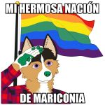  1:1 alpha_channel anthro black_body black_fur border_collie canid canine canis collie digital_media_(artwork) domestic_dog flag flag_(object) flannel fur german_shepherd gesture green_pawpads herding_dog homophobic_slur impact_(font) lgbt_pride mammal martin_schaefer martin_shep pastoral_dog pawpads pride_colors rainbow_flag rainbow_pride_flag rainbow_symbol salute sheepdog solo spanish_description spanish_text tan_body tan_fur text translated 