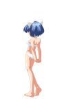  1girl animal_ears anime_coloring arms_behind_back ass barefoot blue_hair bow bow_hairband bra breasts cat_ears collarbone extra_ears fake_animal_ears from_behind full_body game_asset hair_bow hairband highres large_variant_set mahotama maki_daikichi medium_breasts mei_(mahotama) official_art panties red_bow short_hair simple_background solo standing tachi-e third-party_source transparent_background underwear underwear_only variant_set white_bra white_panties 