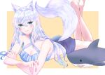  animal_ears bikini noripro shirayuki_mishiro swimsuits tagme tail 