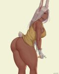  animal_ears ass boku_no_hero_academia bottomless bunny_ears erect_nipples no_bra savagexthicc tail usagiyama_rumi 
