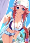 bikini lunch open_shirt pointy_ears princess_connect princess_connect!_re:dive swimsuits wet 