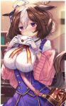  animal_ears meisho_doto_(umamusume) sorashima_(117) sweater tail uma_musume_pretty_derby uniform 