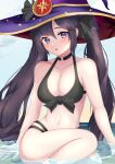  bikini genshin_impact mona_(genshin_impact) swimsuits wet witch xingkong 