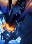  absurdres atmospheric_reentry bazooka_(gundam) colony_drop commentary e_pppg_art earth_(planet) english_commentary gun gundam highres holding holding_gun holding_weapon in_orbit machine_gun mecha mecha_focus mobile_suit mobile_suit_gundam musai no_humans o'neill_cylinder one-eyed_mecha pink_eyes planet robot scene_reference science_fiction self-upload shoulder_spikes signature space space_habitat spacecraft spikes weapon zaku_ii zaku_ii_f/j zaku_ii_s zeon zero_gravity 