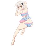  1girl :o ass babydoll bare_shoulders barefoot blue_babydoll blue_bra blue_panties blush bra breasts butt_crack cat_hair_ornament dimples_of_venus from_above full_body game_asset grey_hair hair_ornament high_school_dxd ikkitousen ikkitousen_extra_burst lingerie looking_at_viewer lying non-web_source official_art on_stomach panties parted_lips plaid_clothes plaid_panties see-through_babydoll see-through_clothes self-datamine short_hair shoulder_blades side-tie_panties sidelocks simple_background small_breasts solo spaghetti_strap string_panties torn_clothes torn_panties torn_straps toujou_koneko transparent_background underwear untied_panties variant_set yellow_eyes 