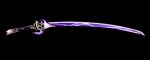  absurdres black_background commentary english_commentary genshin_impact highres katana mistsplitter_reforged_(genshin_impact) mitsudomoe_(shape) no_humans object_focus owner1657 simple_background sword tomoe_(symbol) unsheathed weapon weapon_focus 