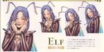  antennae blush breasts character_sheet cleavage depth_fantasia elf fairy green_eyes lips medium_breasts pointy_ears pout purple_hair see-through yamashita_shun'ya 