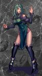  ashuran breasts green_hair highres lamia_loveless large_breasts legs long_hair long_legs side_slit solo super_robot_wars super_robot_wars_original_generation thighs 