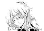  blush closed_eyes comic face greyscale kamishirasawa_keine monochrome shinoasa sleeping solo touhou translated 