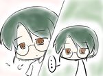  1boy chibi fuugetsu_oreha_ikiru glasses green_hair kaidou_yuuma male_focus original translated 