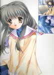  binding_discoloration clannad ibuki_fuuko seifuku tagme 