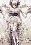  bandages bondage eyepatch lolita_fashion suzuhira_hiro thigh-highs wings 