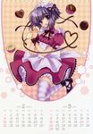  calendar carnelian lolita_fashion maid thigh-highs 