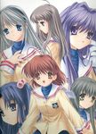  clannad fujibayashi_kyou furukawa_nagisa ibuki_fuuko ichinose_kotomi miyazawa_yukine sakagami_tomoyo seifuku 