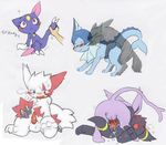  espeon pokemon sneasel umbreon vaporeon zangoose 