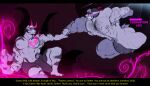 2023 2_horns absurd_res anthro barazoku barefoot big_bulge big_penis black_border black_sclera body_hair border bovid bovid_horn briefs briefs_only bulge caprine caprine_horn chest_hair clenched_teeth clothed clothed_anthro clothed_male clothing comic corruption demon dialogue digital_drawing_(artwork) digital_media_(artwork) duo feet felid genitals hand_holding hi_res horn huge_bulge huge_penis humanoid_genitalia humanoid_penis hybrid_genitalia hybrid_penis letterbox male mammal medial_ring medial_ringed_humanoid_penis medial_ringed_hybrid_penis melaisen mind_control muscular muscular_anthro muscular_male nipples nude_anthro nude_male pantherine penis pink_glow pink_horn pink_smoke plant pull_out ram_horn ramiro_(melaisen) religious_themes sheep smoke talking_to_another teeth tenting text tiger topless topless_anthro topless_male underwear underwear_only yellow_text