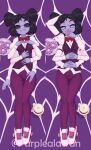 4_fingers 5_eyes 6_arms absurd_res accessory animal_humanoid arachnid arachnid_humanoid arthropod arthropod_humanoid artist_name biped black_eyes black_hair black_sclera bottomwear bow_tie breasts claws closed_smile clothed clothed_female clothed_humanoid clothing coffee_cup collared_shirt container cup dakimakura dakimakura_design dessert doughnut dress_shirt eating eye_through_hair eyelashes eyes_closed eyewear fangs female female_humanoid finger_claws fingers food footwear glasses grey_pupils hair hair_accessory hairclip hand_behind_head hi_res humanoid long_sleeves looking_at_viewer lying mouth_closed muffet multi_arm multi_eye multi_limb on_back pants pastry pigtails plantigrade plate pupils purple_body purple_bottomwear purple_clothing purple_pants purple_topwear purple_vest purplealacran quad_skates rectangular_glasses red_bow_tie red_hairclip roller_skates shirt small_breasts smile smiling_at_viewer solo spider spider_donut spider_humanoid teeth text topwear translucent translucent_hair undertale undertale_(series) vest watermark white_clothing white_footwear white_shirt white_topwear
