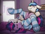 2023 4:3 absurd_res ass_up bed blush book brother_(lore) brother_and_sister_(lore) clothing cutie_mark detailed_background digital_drawing_(artwork) digital_media_(artwork) duo equid equine eyes_closed female feral footwear friendship_is_magic furniture hair hasbro hi_res holding_leg holding_tail horn horse incest_(lore) legwear male male/female mammal multicolored_hair my_little_pony mythological_creature mythological_equine mythology pattern_clothing pattern_footwear pattern_legwear pattern_socks pony purple_body selenophile shining_armor_(mlp) sibling_(lore) sister_(lore) socks spread_legs spreading striped_clothing striped_footwear striped_socks stripes tail twilight_sparkle_(mlp) unicorn white_body