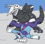 2022 aggron alex_yeena_(artist) anal anal_penetration anthro anthro_on_anthro anthro_penetrated anthro_penetrating anthro_penetrating_anthro balls belly bodily_fluids circumcised cum cum_inside cum_on_self cum_while_penetrated duo generation_3_pokemon generation_5_pokemon genital_fluids genitals hand_on_hip horn humanoid_genitalia humanoid_penis legendary_pokemon lying male male/male male_penetrated male_penetrating male_penetrating_male musclegut muscular muscular_anthro muscular_male nintendo nipples nude on_back open_mouth orgasm overweight overweight_anthro overweight_male pecs penetration penis piledriver_position pokemon pokemon_(species) sex simultaneous_orgasms tail thundurus