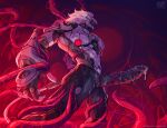 2026 5_fingers anthro artist_name banyue_(zenless_zone_zero) big_penis biped black_body black_glans black_penis bodily_fluids claws cum cum_covered cum_drip cum_on_belly cum_on_body cum_on_chest cum_on_leg cum_on_penis digital_media_(artwork) digital_painting_(artwork) dripping empty_eyes english_description erection felid finger_claws fingers genital_fluids genitals glans grey_body grey_tail hair humanoid_genitalia humanoid_penis lion long_penis machine male male_anthro mammal messy metallic_body mihoyo multicolored_body muscular muscular_anthro muscular_male nude nude_anthro nude_male nurinaki open_mouth painting_(artwork) pantherine penis red_eyes red_tentacles robot robot_anthro solo standing tail tentacle_around_arm tentacle_around_leg tentacle_around_penis tentacles text url white_hair zenless_zone_zero