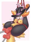 4_toes 5_fingers absurd_res ahegao anal anal_masturbation anal_penetration anthro areola arms_tied bdsm biped black_body black_fur bondage bound braixen breasts butt canid canine claws clitoris clothing dildo dildo_in_ass dildo_insertion double_dildo double_penetration eyewear fangs feet female female_anthro female_penetrated fingers forced forced_masturbation fox fucking_machine fur generation_6_pokemon genitals glasses hat headgear headwear hi_res humanoid_genitalia humanoid_vulva knot knotted_dildo legs_up light_(codeco) looking_pleasured machine machine_penetrating mammal masturbation nintendo nipple_outline nipples nude object_in_ass open_mouth orange_areola orange_eyes orange_nipples orange_pawpads orange_vulva panqueik pawpads penetration pokemon pokemon_(species) presenting presenting_hindquarters raised_arms rape_play restraints rope rope_bondage rope_pull sex_toy sex_toy_in_ass sex_toy_insertion simple_background solo spread_legs spreading tail teeth text toes tongue vaginal vaginal_masturbation vaginal_penetration vulva white_body white_fur witch_hat yellow_body yellow_fur