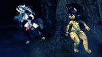 16:9 3d_(artwork) animal_crossing ankha_(animal_crossing) anthro balls big_breasts big_penis bodily_fluids breasts canid canid_demon canine cum demon digital_media_(artwork) domestic_cat duo erection felid feline felis female feral flapelow_(artist) fur genital_fluids genitals gynomorph gynomorph/female hair hellaverse hellhound helluva_boss hi_res intersex intersex/female loona_(helluva_boss) mammal mythological_canine mythological_creature mythology nintendo nipples nude open_mouth penis standing tail white_body white_fur widescreen yellow_body