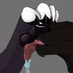 1:1 ambiguous/ambiguous ambiguous_gender anthro bodily_fluids canid canid_demon canine canis curling_toes demon duo feet female_(lore) foot_fetish foot_in_face foot_lick hellaverse hellhound helluva_boss licking licking_paws loona_(helluva_boss) male_(lore) mammal mythological_canine mythological_creature mythology saliva saliva_on_foot saliva_on_tongue tongue truspirit west_chavez wolf