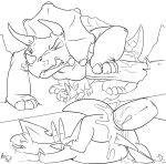 2019 all_fours anal anal_orgasm anal_penetration anus ass_up balls bayleef bent_over big_balls big_penis bodily_fluids ceratopsian ceratopsid chasmosaurine claws comic cum cum_in_ass cum_inflation cum_inside cum_while_penetrated daddy_topps dinosaur doggystyle dominant don_bluth dripping duo ejaculation english_text erection eyes_closed feet feral feral_on_feral feral_penetrated feral_penetrating from_behind_position fuf generation_2_pokemon genital_fluids genitals graphite_(artwork) greyscale hands-free head_markings hi_res horn inflation larger_dom larger_male line_art male male/male male_penetrated male_penetrating male_penetrating_male marginocephalian markings messy monochrome nature nicobay nintendo open_mouth orgasm ornithischian outside penetration penis pokemon pokemon_(species) prehistoric_species raised_tail reptile scalie sex side_view size_difference sketch smaller_male smaller_penetrated smile speech_bubble spread_legs spreading tail teeth text the_land_before_time thick_penis toes tongue tongue_out traditional_media_(artwork) triceratops