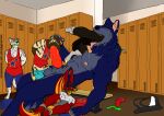 abs animal_genitalia animal_penis anthro balls basketball_uniform bench big_penis black_body black_fur blue_body blue_eyes blue_fur bodily_fluids bound brown_body brown_fur canid canine canine_genitalia canine_penis canis claws clothing coach colored cum discarded_clothing dragon equid equine equine_genitalia equine_penis erection eyes_closed felid flared_penis forced fur gag gagged genital_fluids genitals grey_body grey_fur group half-erect hat head_first headgear headwear hooves horse huge_penis hyena inside jockstrap knot knot_root knotted_penis larger_pred locker locker_bench locker_room male male/male male_pred male_prey mammal masturbating_pred masturbation multiple_prey muscular muscular_pred mythological_canine mythological_creature mythological_scalie mythology navel nipples nude nude_male nude_pred nude_prey open_mouth oral_rape oral_vore orange_locker pantherine penetration penis pink_nipples precum pushing_head rape red_body red_penis ridiculous_fit scalie sex sex_with_pred sheath sitting size_difference smile sports_team sportswear standing tan_body tan_fur underwear uniform unwilling_prey vore werecanid werecanine werecreature werewolf whistle_(object) whistle_around_neck white_body white_fur whitecolt_productions willing_pred wolf