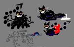 4_fingers :3 anal anal_penetration balls belly big_balls big_belly big_penis blue_body blue_clothing blue_hair blue_lighting blue_skin bodily_fluids cheeky_smile clothing crazymazies deltarune dialogue digital_media_(artwork) domestic_cat english_text erection feet felid feline felis feral feral_penetrated fingers friend_(deltarune) genital_fluids genitals glans grey_background hair heterochromatic_scleras heterochromia huge_penis human hyper hyper_genitalia hyper_penis image_comics invincible_(character) invincible_(image_comics) kris_dreemurr leaking_precum male male/male male_feral male_penetrated male_penetrating male_penetrating_male mammal mark_grayson multi_eye multi_face multi_mouth multi_tail multifur name_in_dialogue navel pawpads penetration penile penile_penetration penis penis_in_ass pink_sclera precum red_penis roaring_knight sex simple_background smile soles soul_(undertale) tail text undertale_(series) vein veiny_penis whiskers wide_smile x_navel yellow_sclera