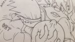 16:9 2017 anthro aquatic big_breasts breasts canid canine canis clothing coyote diving_suit duo english_text eyewear eyewear_on_head female gloves goggles goggles_on_head hair hand_on_breast handwear june_coyote male mammal motorboating nipple_outline pinniped seal sketch sound_effects teeth text topwear traditional_media_(artwork) travis_seal virus-20 widescreen