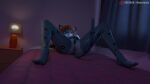 16:9 3d_(artwork) anthro bed bedroom bodily_fluids digital_media_(artwork) felid female fingering furniture genital_fluids hi_res mammal masturbation momo_(monarquis) monarquis night nude nude_female pantherine snow_leopard solo vaginal vaginal_fingering vaginal_fluids vaginal_masturbation widescreen