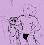 :3 abs absurd_res anthro big_bulge bikini brother_(lore) brother_and_sister_(lore) bulge cheek_tuft clothing detailed_bulge domestic_cat duo ears_down epic_games eyebrows eyelashes eyewear eyewear_on_head facial_tuft felid feline felis female flat_chested fluffy fluffy_hair fortnite genital_outline hair hat headgear headwear hi_res long_hair male mammal meow_skulls meowscles metalhead_meow_skulls monochrome muscular muscular_male narrowed_eyes penis_outline pivoted_ears pupils purradise_meowscles sibling_(lore) sister_(lore) sketch sunglasses sunglasses_on_head swimwear thong tuft twixbartrix two-piece_swimsuit underwear wearing_sunglasses