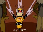 4:3 after_sex after_vaginal after_vaginal_penetration antennae_(anatomy) anthro arthropod arthropod_abdomen bdsm bee blush bodily_fluids bondage bound bug_fables cum cum_covered cum_in_vagina cum_inside cum_on_face cum_on_ground cum_on_vulva dominant dominant_male female fur_collar gag gagged genital_fluids genitals group hi_res hymenopteran insect male messy moonsprout_games off-screen penis questionable_consent sandentwins segmented_body spider_web spread_legs spreading submissive submissive_female tally_marks trio vi_(bug_fables) vulva wasp wasp_trooper_(bug_fables) wings