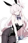 animal_ears animal_humanoid black_choker black_clothing black_jewelry black_legwear black_necklace black_pantyhose blue_archive bow_tie breasts cat_humanoid choker cleavage clothed clothing fake_ears fake_rabbit_ears fake_rabbit_tail fake_tail felid felid_humanoid feline feline_humanoid female fluffy_ears gloves hair hair_between_eyes halo handwear hi_res humanoid jewelry kiyosumi_akira legwear leotard long_hair mammal mammal_humanoid medium_breasts narrowed_eyes necklace nexon pantyhose pink_hair playboy_bunny pose raised_tail red_eyes simple_background sitting smile strapless_clothing strapless_leotard tail teeth white_background white_clothing white_gloves white_handwear zgmf_x1oa