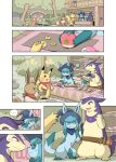 absurd_res apple belt blush bow_ribbon charmander chikorita clothing coin_pouch comic duo eevee eeveelution female feral food forest forest_background fruit generation_1_pokemon generation_2_pokemon generation_4_pokemon generation_8_pokemon glaceon gummi_(pmd) hat headgear headwear hi_res hisuian_form hisuian_typhlosion item_box kerchief larger_male looking_at_another looking_at_partner male male/female merchandise merchant money neckerchief neckwear nintendo orb pikachu plant pokemon pokemon_(species) pokemon_mystery_dungeon regional_form_(pokemon) reviver_seed romantic romantic_ambiance romantic_couple seed selling size_difference smaller_female smile spike_chunsoft stick store tree wave witch_hat yamatokuroko965