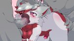 all_fours anthro areola bodily_fluids breasts canid canine canis deer drooling fellatio folfie_winter foreskin genital_fluids genitals group gynomorph hand_on_butt hand_on_head hi_res hybrid intersex kemono looking_up mammal nightmareroa nipple_piercing nipples oral penetration penile penis piercing precum red_areola red_breasts red_nipples red_penis saliva saliva_on_penis sex spiked_piercing spitroast sweat sweatdrop trio vein veiny_penis wolf