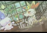 2021 :o ambiguous_anthro ambiguous_feral ambiguous_gender anthro biped black_bars blush braixen candle canid chair colored cute_fangs detailed detailed_background digital_drawing_(artwork) digital_media_(artwork) digital_painting_(artwork) dutch_angle exorcism fangs feral furniture generation_5_pokemon generation_6_pokemon group hi_res holding_object holding_stick inside japanese_description joltik letterbox litwick looking_at_another mammal matata nintendo oonusa open_mouth open_smile painting_(artwork) pokemon pokemon_(species) pose religion shaded shinto side_view smile snout stairs standing stick table teeth translated_description trio window