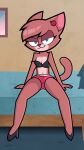 2026 9:16 absurd_res anthro arm_support artist_name bed bedroom bedroom_eyes big_breasts big_ears big_eyes biped black_bra black_clothing black_footwear black_high_heels black_shoes black_underwear blue_carpet blue_pillow bottomwear bra breasts brown_body brown_ears brown_fur brown_tail carpet clothed clothed_anthro clothed_female clothing countershade_face countershade_fur countershade_torso countershading curved_tail dated delia_(ajmarekart) detailed_background digital_drawing_(artwork) digital_media_(artwork) domestic_cat earpiece eyelashes felid feline felis female fingers footwear front_view fur fur_tuft furniture glistening glistening_body glistening_fur green_eyes half-closed_eyes hardpaws head_tuft hi_res high_heels humanoid_hands inside internal_wall iris light_body light_fur long_eyelashes looking_at_viewer mammal mature_anthro mature_female mouth_closed multicolored_body multicolored_clothing multicolored_fur multicolored_panties multicolored_underwear murphy_and_mitzi narrowed_eyes navel no_pupils off_shoulder on_bed panties pattern_bottomwear pattern_clothing pattern_panties pattern_underwear picture_frame pillow pink_inner_ear pink_nose pointy_ears prick_ears pseudo_hair seductive shoes sitting sitting_on_bed smile smiling_at_viewer smirk smirking_at_viewer solo spots spotted_bottomwear spotted_clothing spotted_panties spotted_underwear spread_legs spreading style_emulation tail tan_wall text thick_thighs tuft two_tone_body two_tone_clothing two_tone_fur two_tone_panties two_tone_underwear underwear wall_(structure) white_body white_breasts white_countershading white_fur white_sclera wide_hipped_anthro wide_hipped_female wide_hips